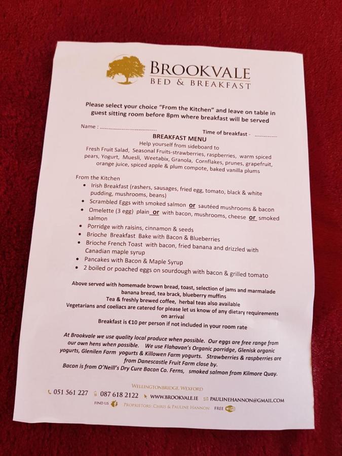 Brookvale Bed and Breakfast Wellingtonbridge Exteriör bild